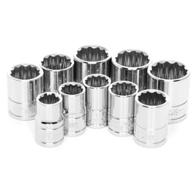 WLMW38800 image(0) - Wilmar Corp. / Performance Tool 10 Piece 3/8" Drive 12pt Metric Socket Set