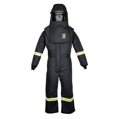 OBRTCG4A-5XL image(0) - OBERON Suit Kit - Arc Flash - 40 Cal TCG - Comes with Hood and Coveralls - Color: Black - Size: 5XL