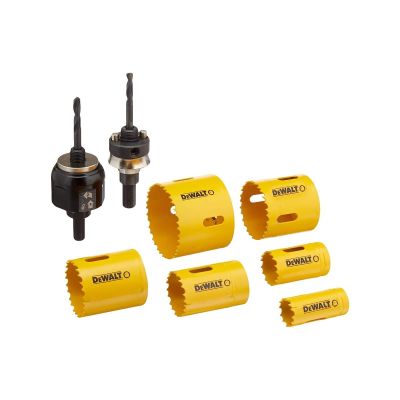 DWTD180002 image(0) - DEWALT Hole Saw Kit, Standard Electrician'S Set, Bi-Metal