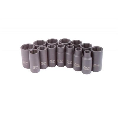 SUN321MRD image(0) - SUNEX 3/8" Dr. 21mm Semi-Deep Impact Socket