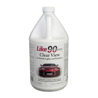 LKE10034 image(0) - Like 90 Clear View 10034 Peelable Booth Coating, 1 gal Can, 400 sq-ft/gal Coverage, White