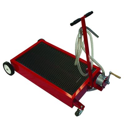 INT8877 image(0) - American Forge & Foundry Waste Oil Drain - Low Profile - Rotary Evacuation Pump - 15 Gallon Capacity Steel Recovery Tank
