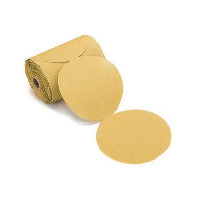 MRK23342080 image(0) - Mirka Abrasives Bulldog Gold 23342080 23 Series Semi-Open Coated Link Roll Sanding Disc, 6 in, P80 Grit, Aluminum Oxide