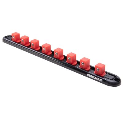JSP60728 image(0) - J S Products (steelman) 1/2-Inch Drive 8-Piece Aluminum Socket Storage Rail