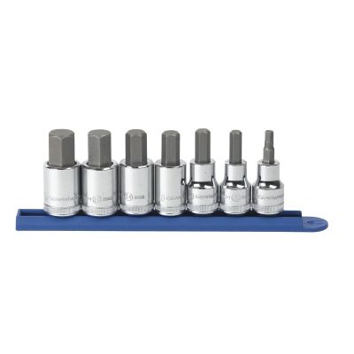 KDT80720 image(0) - GearWrench 7 Piece 1/2 Inch Drive Hex Bit Metric Socket Set
