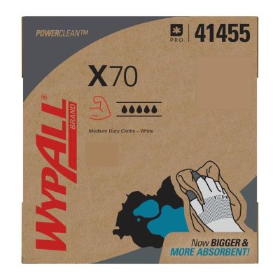 KIM41455 image(0) - Kimberly Clark WypAll PowerClean X70 Medium Duty Cloths - 1 Box