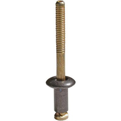 AVC12653 image(0) - AUVECO 12653 Peel-Type Special Rivet, 1/4 in Dia x 3/32 to 1/8 in Grip Range, Aluminum/Steel, Black