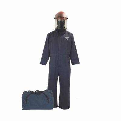 OBRTCG30-CKE-NB-XL image(0) - OBERON Bag Kit - Arc Flash - 30 Cal TCG - Comes With Coveralls, Hard Cap, Face Shield, Balaclava & Storage Bucket - Color: Navy Blue - Size: XL