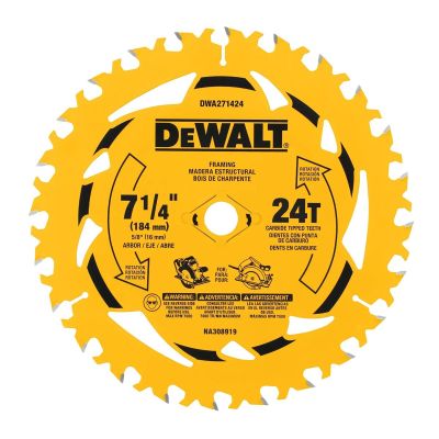 DWTDWA271424 image(0) - DEWALT 7-1/4 in. 24T Circular Saw Blade