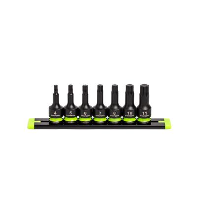 GETIHBM7S image(0) - Grip Edge Tools 7-PC 3/8'' Dr Short Metric Impact RPT Hex Driver Set
