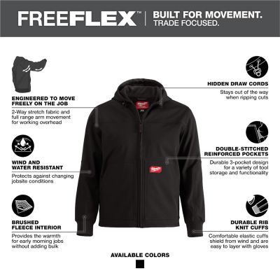 MLW312B-L image(1) - Milwaukee Tool FREEFLEX Softshell Hooded Jacket