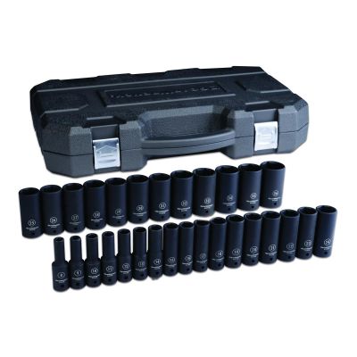 KDT84935N image(0) - GearWrench 29 Piece 1/2 Inch Drive 6 Point Deep Impact Metric Socket Set