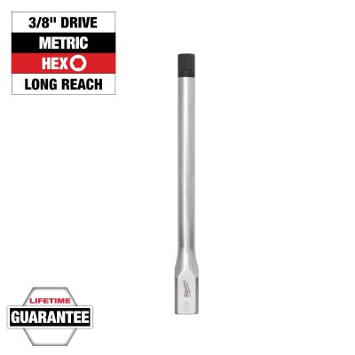 MLW45-34-1087 image(0) - Milwaukee Tool 3/8 Inch Drive 9mm Long Hex Bit Socket