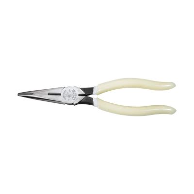 KLED2038GLW image(0) - Klein Tools Pliers, Needle Nose Side-Cutters, High-Visibility, 8-Inch