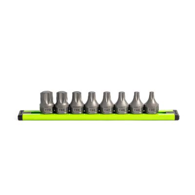 GETDDSB8S image(0) - GripEdge Tools GripEdge 8-PC RPT 3/8'' Drive Low Profile Star Dual Action Driver Bit Set