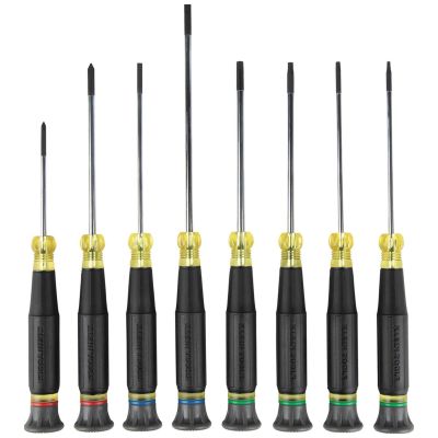 KLE85615 image(0) - Klein Tools Precision Screwdriver Set, Slotted, and Phillips 4-Piece