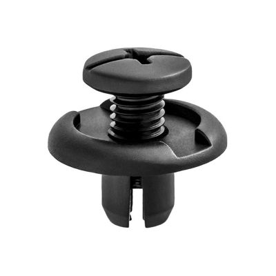 AVC17379 image(0) - AUVECO 17379 Push/Screw-Type with Open End Fender Splash Shield Retainer, 20 mm Dia Head x 8 mm Hole, Nylon, Black