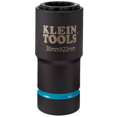 KLE66051E image(0) - Klein Tools 2-in-1 Metric Impact Socket, 12-Point, 17 x 13 mm