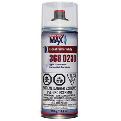SMX3680230 image(0) - SprayMax 3680230 1K E-Coat Primer, 11.2 oz Aerosol Can, White, 5.4 sq-ft Coverage