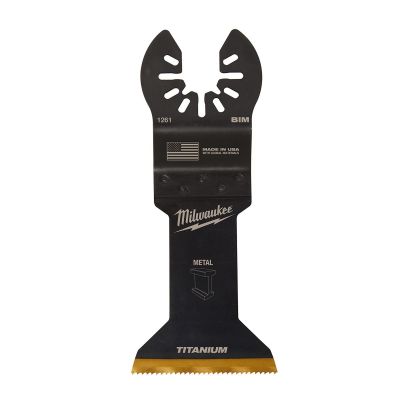 MLW49-25-1261 image(0) - Milwaukee Tool OPEN-LOK 1-3/4" TITANIUM CHARGED Bi-Metal Multi-Material Multi-Tool Blade