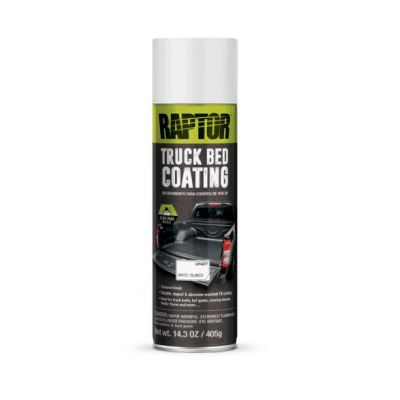 UPO4877 image(0) - U Pol Products RAPTOR 4877 1K Truck Bed Coating, 14.3 oz Aerosol Can, White, 8.6 sq-ft Coverage
