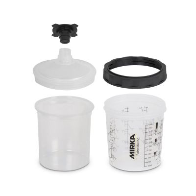 MRK9190172180 image(0) - Mirka Abrasives Paint Cup System 180ml, Filter Lid 190&Acirc;�m, 50/Pack