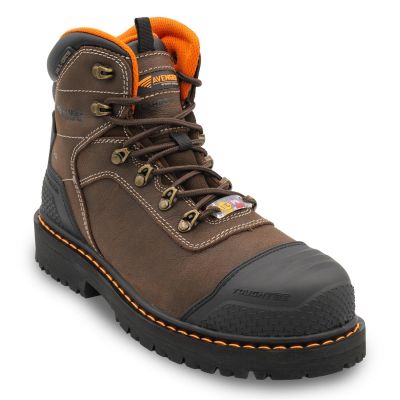 FSIA7380-7EE image(0) - Avenger Work Boots Hammer MAX Mid - Men's - CN|EH|PR|WP|HR|SR|B&W - Brown - Size: 7 - EE - (Extra Wide)
