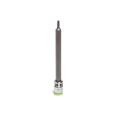 GETHAM2.5L image(0) - Grip Edge Tools 2.5mm 1/4" Dr Long RPT Hex bit socket