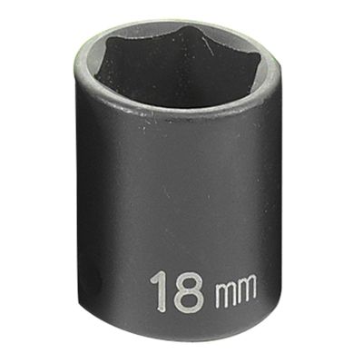 GRE1018M image(0) - Grey Pneumatic 3/8" Drive x 18mm Standard Socket