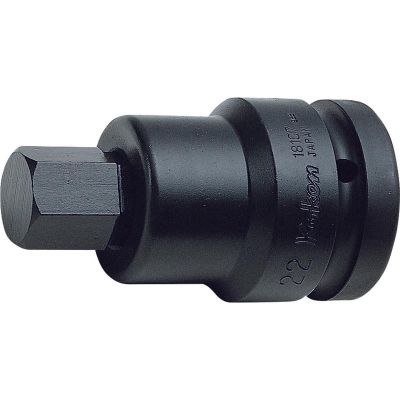 KKN18107-22-24 image(0) - Ko-ken USA 18107.22-24 1 Sq. Dr. Bit Socket 24mm Hex Length 98mm