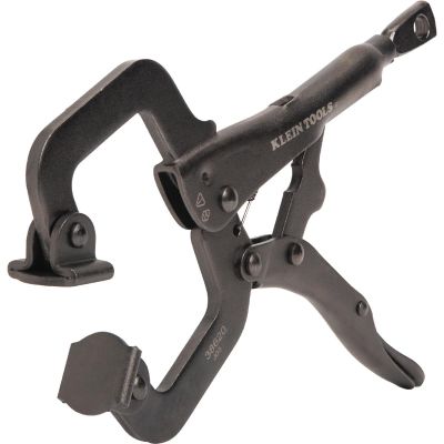 KLE38622 image(0) - Klein Tools C-Clamp Locking Pliers With Swivel Jaws, 11-Inch
