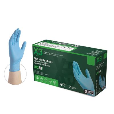 AMXX349100 image(0) - Xtreme XXL  X3 Powder Free Textured Blue Nitrile