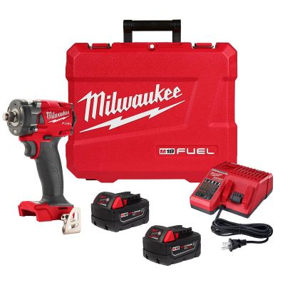 MLW2855-22R image(1) - Milwaukee Tool M18 FUEL 1/2 " Compact Impact Wrench w/ Friction Ring Kit