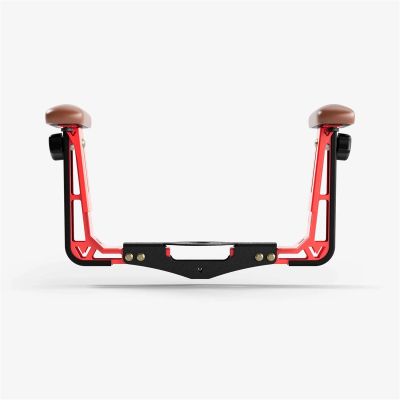 VYPAAA-BR-R-QHACM image(0) - Vyper Industrial RSM/ESM Armrest Attachment - Brown Cushion ; Red Supports; QH/ACME