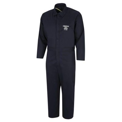 OBRBSA-CBX7NB-ES-R5XL image(0) - OBERON Coveralls - Arc Flash & Flame Resistant Basic - With Escape Strap - 8 Cal BSA - Color: Navy Blue - Size: 5XL