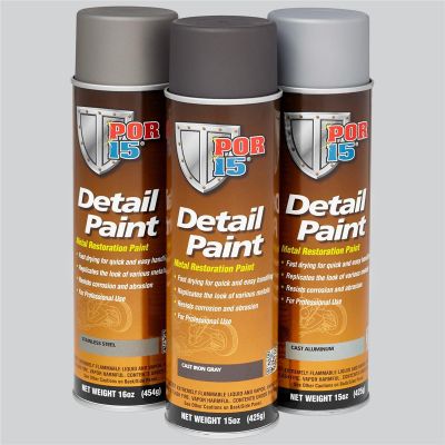 POI41718 image(0) - POR-15 INC 41718 Metal Restoration Paint, 15 oz Aerosol Can, Cast Iron Gray