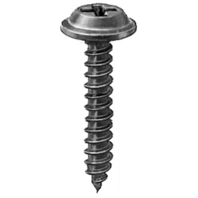 AVCAP12216 image(0) - AUVECO AP12216 Phillips Flat Top Washer Head A/AB Point Tapping Screw, #8 x 1 in L, Black E-Coat