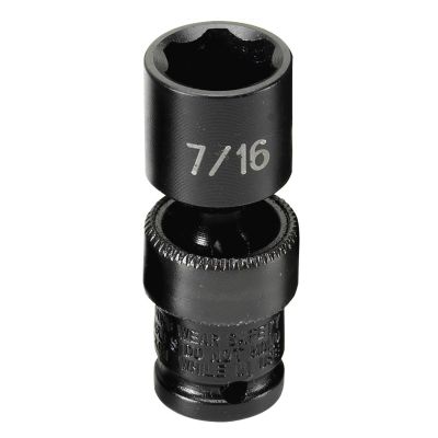 GRE914US image(0) - Grey Pneumatic 1/4" Surface Drive x 7/16" Standard Universal Socket