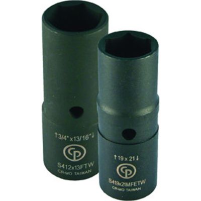 CPTSS422FD image(0) - Chicago Pneumatic 2PC Flip Socket Set 19-21mm & 3/4"-13/16"