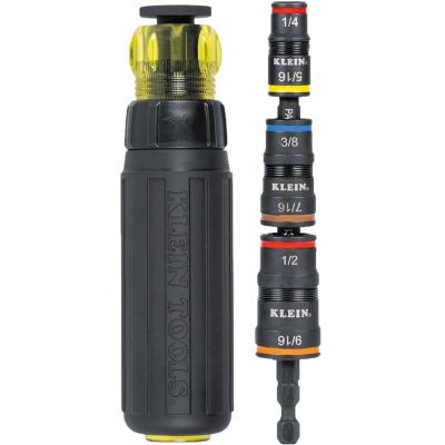 KLE32925S image(0) - Klein Tools Magnetic Power Nut Setters, 2-Inch Shaft, 5-Piece