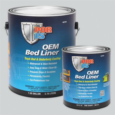 POI49704 image(0) - POR-15 INC 49704 OEM Bed Liner, 1 qt Can, Rubberized Textured Black, 100 to 120 sq-ft Coverage, 3 to 4 hr Curing