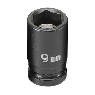 GRE909MG image(0) - Grey Pneumatic 1/4" Drive x 9mm Magnetic Standard Socket