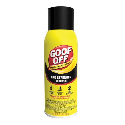 KSPFG658 image(0) - Klean Strip Goof Off FG658 Pro Strength Adhesive Remover, 12 oz Aerosol Can, Water White
