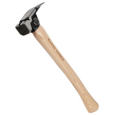 KLEH80920H image(0) - Klein Tools Milled Face Hickory Handle Hammer, 20-Ounce