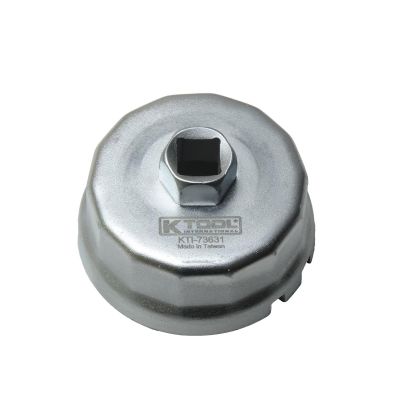 KTI73631 image(0) - K Tool International Cap Oil Filter Wrench for Toyota 64.5mm - P14 1/2 Inch Drive 21mm