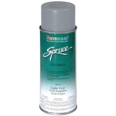SEY98-15 image(0) - Seymour Spruce 98-15 Fast Dying Primer, 16 fl-oz Aerosol Can, Light Gray, 50.4% VOC, 15 sq-ft Coverage