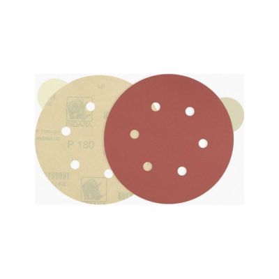 INA600-36E image(0) - Indasa USA,Inc. Medallion 600-36E Rhynostick Red Line XL Abrasive Solid Disc, 6 in Dia, 36 Grit