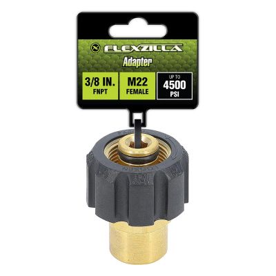 LEGPW3023 image(0) - Flexzilla Adapter, 3/8" FNPT x M22 Female, Brass