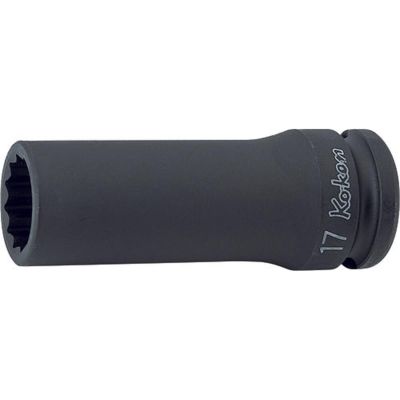 KKN14305M-12 image(0) - Ko-ken USA 14305M-12 1/2 Sq. Dr. Socket 12mm 12 point Length 80mm