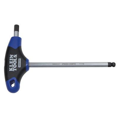 KLEJTH6M25BE image(0) - Klein Tools 2.5 mm Ball-End Hex Key, Journeyman&trade; T-Handle, 6-Inch